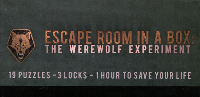 Escape Room in a Box: The Werewolf Experiment - Box Side